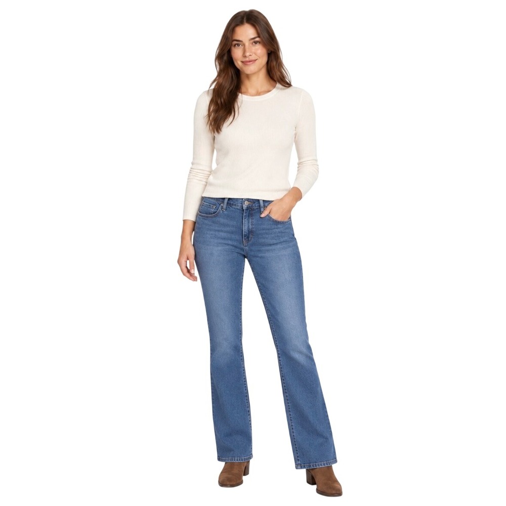 Driftwood Kelly Bootcut Jeans Medium Wash Blue Denim W30 Stretch Mid Rise